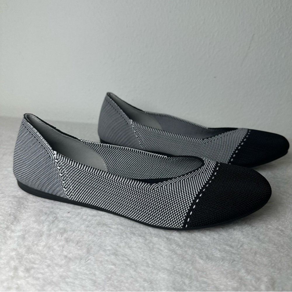 Bacia Flats Shoes Women Knit Ballet Flat Slip on Comfort Washable Dress Shoes - Picture 4 of 13